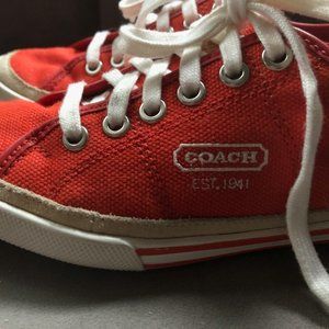 COACH orange fashion sneakers